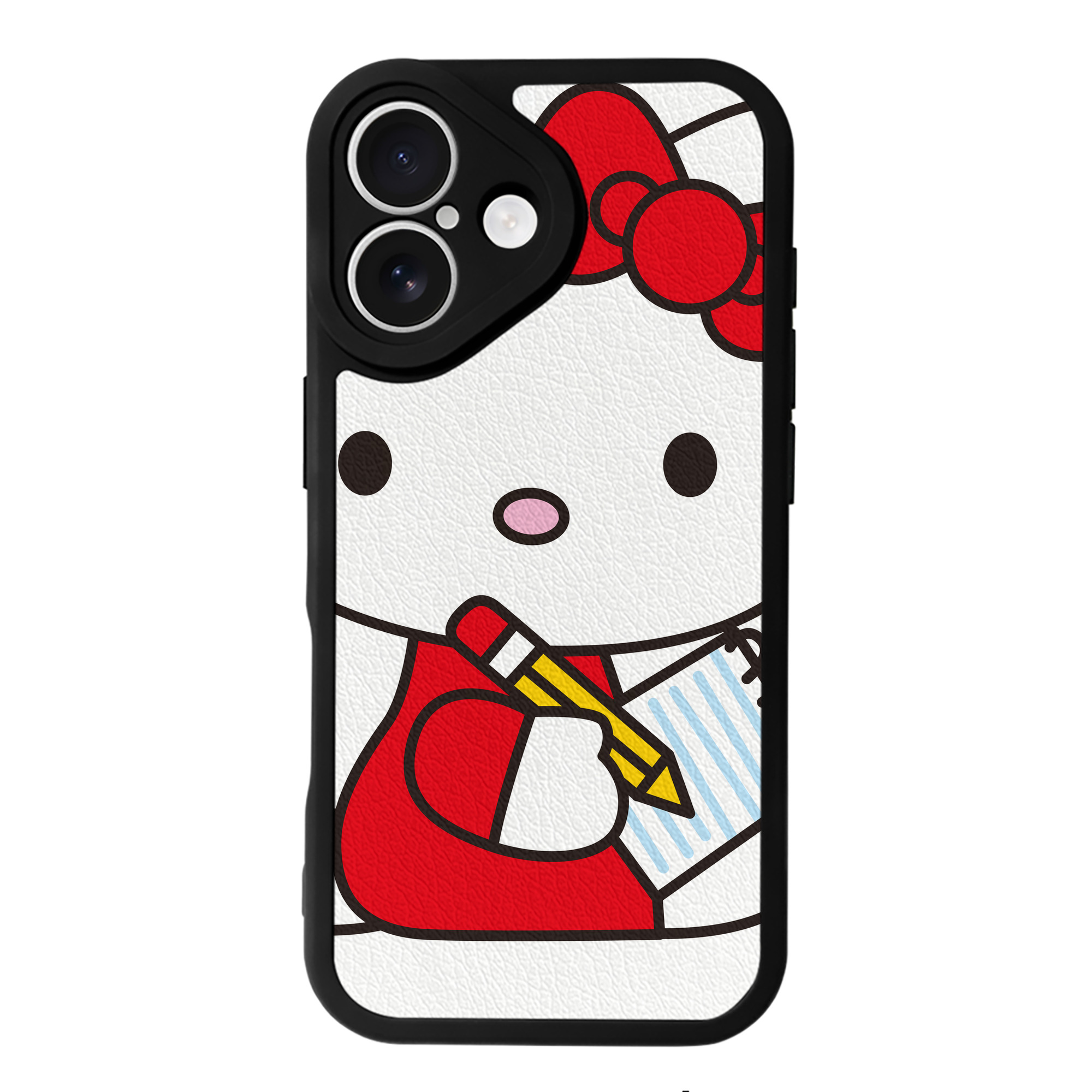 （画像用） Hello Kitty ハローキティ 【iPhone 16シリーズ対応】シリコンスマホケース（レザー調） 材質：シリコン
